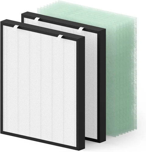 Filtro de repuesto Air400 para Bissell Air400, 2 H13 True HEPA con 8 prefiltros, en comparación con la pieza #2521,2520,3365