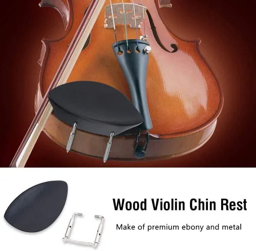 Miniatura 3 de Kit de accesorios para violín TUOREN tamaño 4/4 completo: puente, cordal, clavijas de afinación, afinadores, botón, cejilla, cuerda y reposacabezas.