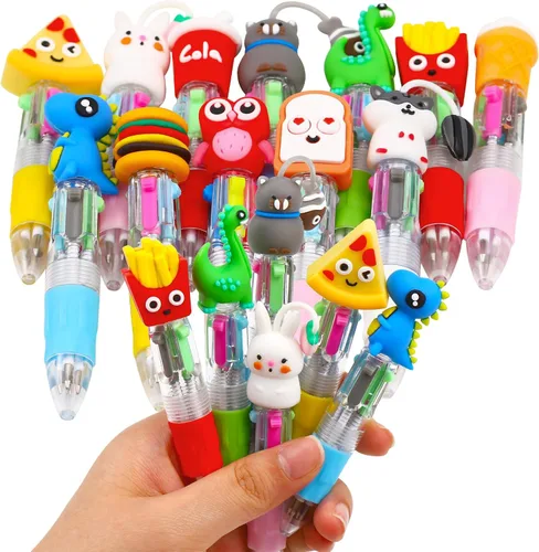 Miniatura 19 de CZWZ 8 piezas de bolígrafos de cuentas navideños, bolígrafos de plástico con cuentas y cuentas de silicona multicolor, bolígrafos navideños
