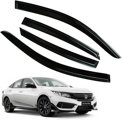 Miniatura 33 de Protectores de lluvia para Mazda 3 Hatchback 2010-2013, deflectores de ventana lateral con cinta adhesiva para Mazda 3 Hatchback, viseras de ventana