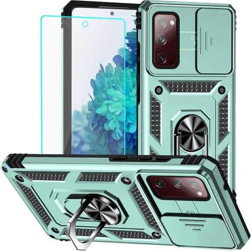 Miniatura 7 de HNHYGETE Funda para Galaxy S20 FE 5G con protector de pantalla: [grado militar de 20 pies probada en caídas] anillo a prueba de golpes para Samsung