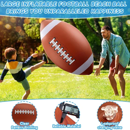 Miniatura 3 de Lewtemi Pelotas deportivas inflables gigantes grandes, pelota de playa, béisbol, fútbol, arco iris, baloncesto, fútbol para deportes, fiestas