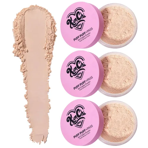Miniatura 22 de Kimchi Chic Beauty Puff Puff Pass Set y polvo fijador Bake para maquillaje, borla de polvo facial suelto extra esponjoso, maquillaje facial suave