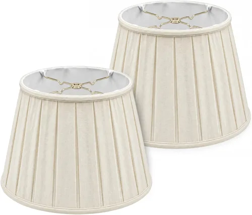 Miniatura 22 de Royal Designs, Inc. Empire English Pleat Lamp Shade, BSO-724-14BG, 10 x 14.5 x 10, Beige