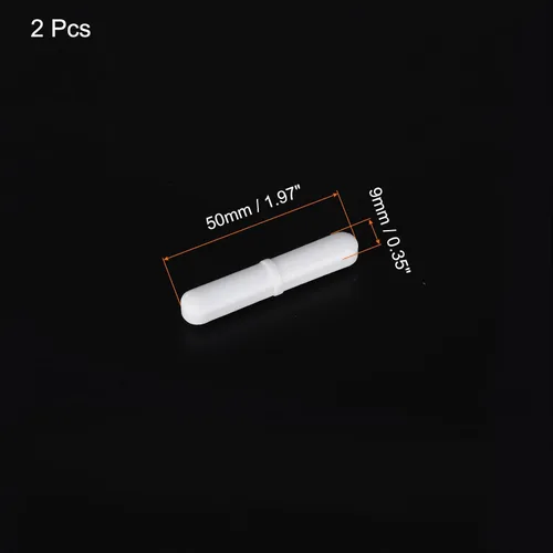 Miniatura 2 de MECCANIXITY Agitador magnético mezclador barra de agitación 50 mm (1.97 ") x9mm con forma de anillo PTFE recubrimiento imán blanco para laboratorio