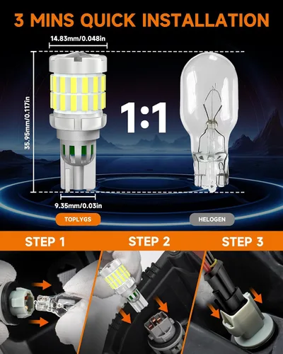 Miniatura 6 de Bombilla 912 921 compatible con Subaru 2005-2025 Outback Bombilla de luz de reversa, 6000K blanco, repuesto de bombilla LED T15 OEM super brillante
