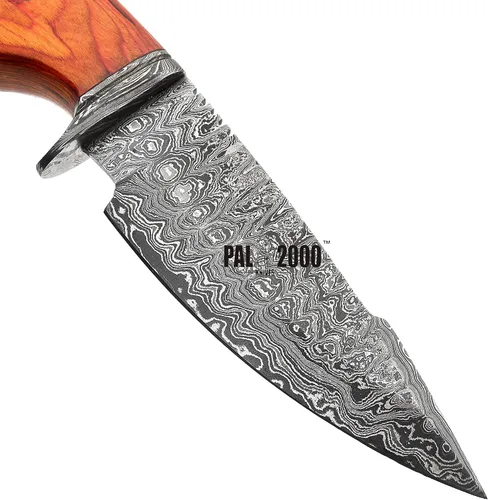 Miniatura 5 de PAL 2000 KNIVES Cuchillo de caza hecho a mano de acero de Damasco de 10 pulgadas - Mango de madera con funda 2060