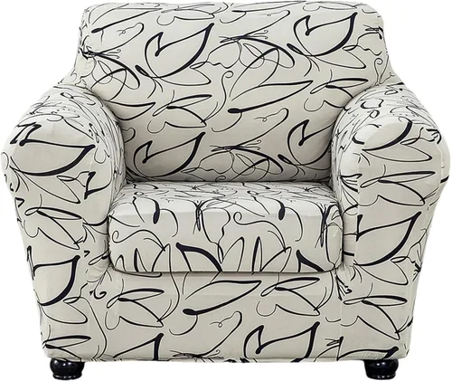 Miniatura 75 de KRFOONN - Fundas elásticas de 4 piezas para sillón y sofá, funda con estampado y 3 fundas independientes para cojines de asiento, lavables, Color01