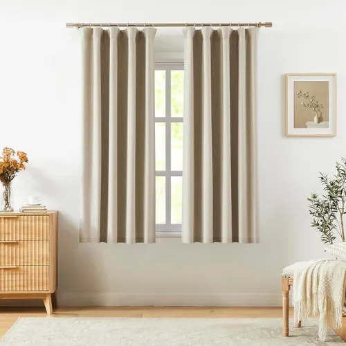 Miniatura 28 de Vision Home Cortinas opacas de color azul cambray de 63 pulgadas para dormitorio, aislamiento térmico, oscurecimiento de la habitación, juego