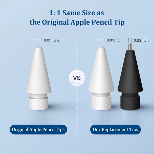 Miniatura 6 de Granarbol Puntas de Reemplazo para Apple Pencil 1ª/2ª Generación, Puntas de Lápiz de Apple Mejoradas sin Desgaste, Puntas de Lápiz de Metal