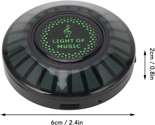 Miniatura 7 de Luz de ritmo de control de sonido magnético RGB colorido, luz de control de sonido recargable RGB con aplicación móvil, control de sonido ritmo