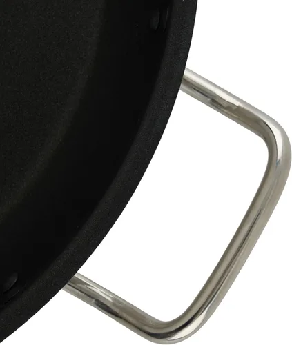 Miniatura 9 de Winco - Sartén de acero inoxidable de grado comercial con mango auxiliar, antiadherente, 14 pulgadas
