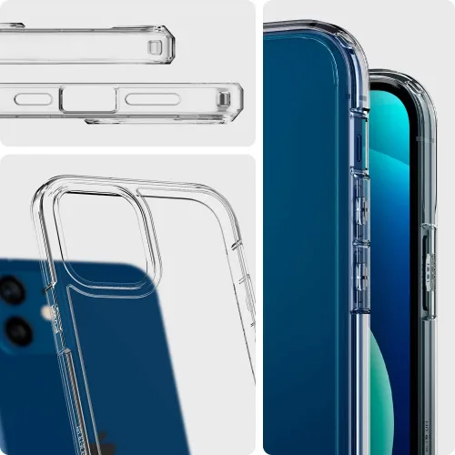 Miniatura 3 de Spigen Funda para iPhone 12 Mini, ultra híbrida, sin anillo magnético, antiamarilleo, transparente
