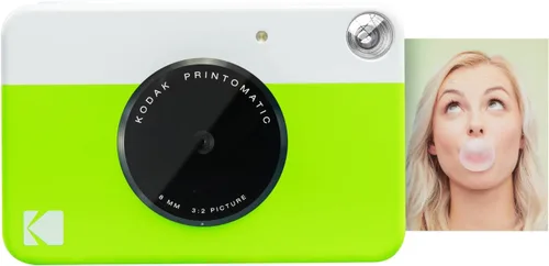 Miniatura 2 de KODAK Printomatic - Cámara digital de impresión instantánea a todo color, fotos coloridas en papel fotográfico adhesivo Zink de 2x3", 5MP, paquete