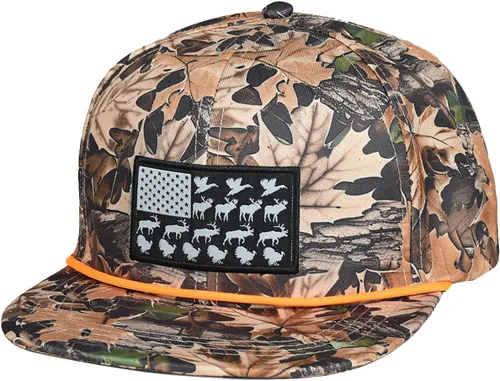 Miniatura 7 de EDTREK Gorra Snapback de rendimiento para exteriores con ala plana - Bordado único de animales