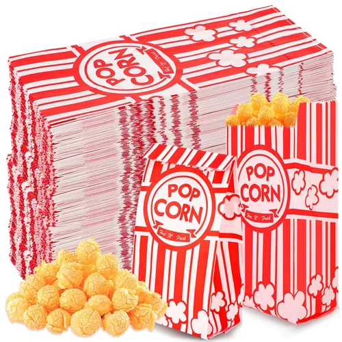 Miniatura 8 de 600 bolsas de palomitas de maíz, bolsas de papel de 1 oz, porciones individuales a granel para máquinas de palomitas de maíz, noches de cine