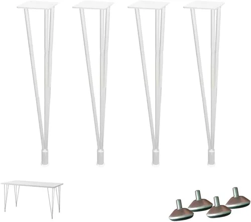 Miniatura 15 de Patas ajustables de metal para muebles, patas de mesa de centro, 3 varillas, ajustables de 0 a 0.394 in, para escritorio, mesa de comedor, mesa