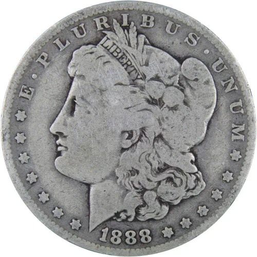 1888 O Morgan Dollar VG Muy Bueno 90% Plata $1 Moneda Americana Coleccionable