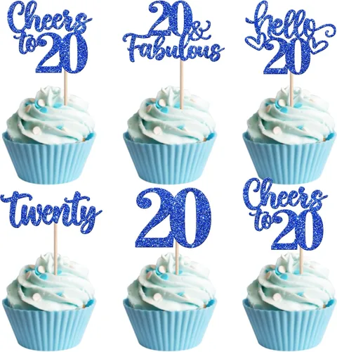 Miniatura 77 de 30 piezas de adornos para cupcakes de 12 cumpleaños feliz, brillantes doce, hola 12, felicitaciones a 12 años, adornos para cupcakes, 12