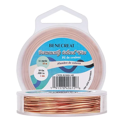 Miniatura 46 de BENECREAT Alambre de cobre para cuentas de joyería de calibre 18, resistente al deslustre, alambre de metal de bronce antiguo para hacer joyas