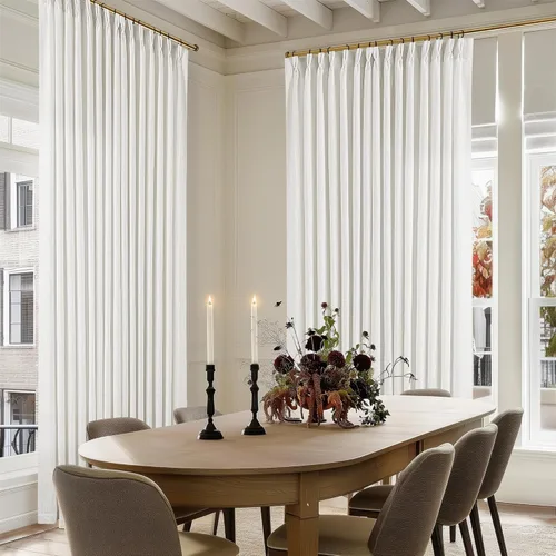 Miniatura 51 de Cortinas de lino natural con pliegues fruncidos de 120 pulgadas de largo para sala de estar, cortinas plisadas con ganchos y lengüeta trasera