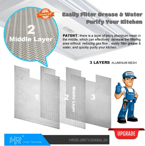 Miniatura 8 de Filtro de campana extractora W10169961A actualizado, filtro de ventilación de estufa, se adapta a Whirlpool, Ikea, Kitchen Aid, Jenn Air, filtros