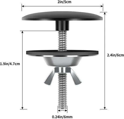 Miniatura 3 de Juego de 3 fundas para orificios para fregadero de cocina de 2 pulgadas, tapón de orificio para grifo de acero inoxidable, tapa de orificio