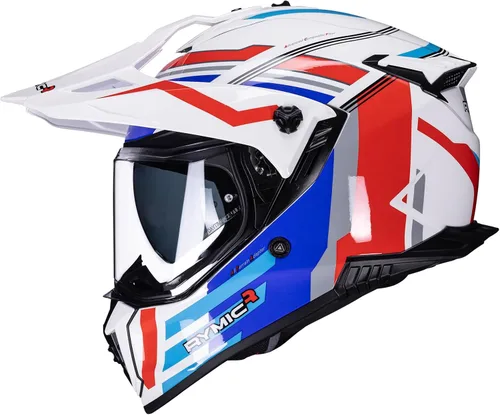 Miniatura 8 de X60 - Casco deportivo doble, casco de motocicleta de aventura con visera solar integrada, cascos para motos de nieve todoterreno para adultos
