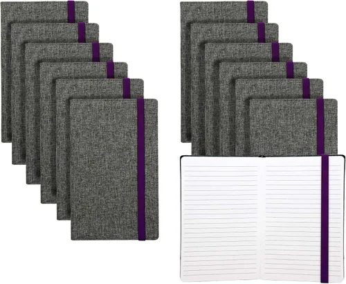 Miniatura 10 de Samsill, diario de escritura, cubierta de tapa dura, tamaño clásico, 5,25 pulgadas x 8,25 pulgadas, 120 hojas revestidas (240 páginas), negro
