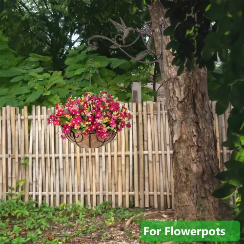 Miniatura 3 de Soportes para colgar plantas en la pared, de hierro fundido, de metal, para plantas forjadas, ganchos decorativos para colibrí, para interiores