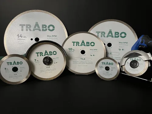 Miniatura 8 de Trabo Paquete de 3 hojas de unión de metal de diamante de borde continuo de 4.5 pulgadas para cortar granito, cerámica, porcelana, cuarzo y más, 3