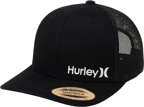 Hurley Sombrero de camionero para hombre, diseño de corp a presión, cómodo, curvado con cierre de presión ajustable, sombreros de camionero para