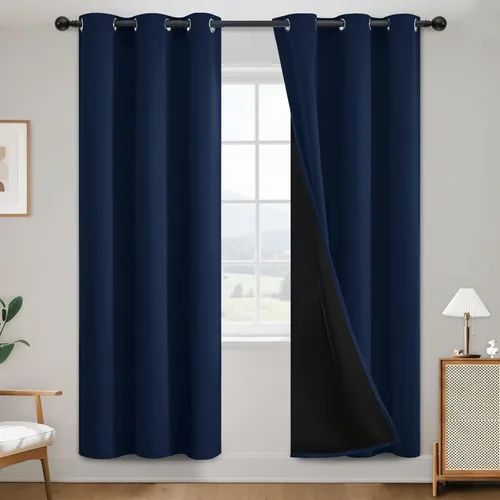 Miniatura 55 de SimpleHome - Cortinas opacas 100% para recámara, cortinas de ventana con ojales beige, con aislamiento térmico, cortinas de oscurecimiento