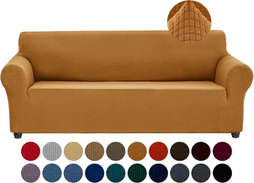 Miniatura 56 de Joccun Funda Elástica para Silla Sofá, Funda de Sofá de 1 Pieza Tela Jacquard de Spandex con Parte Inferior Elástica, Protector de Muebles Lavable