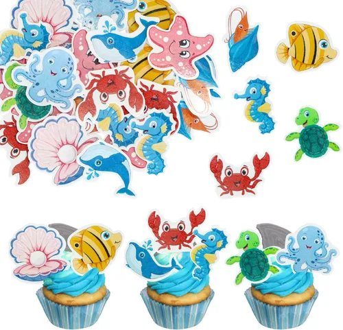 Miniatura 14 de Gyufise 10 piezas de plástico verde palmera cocos cupcakes toppers miniatura figuras de palmera decoraciones para pasteles para micro acuario