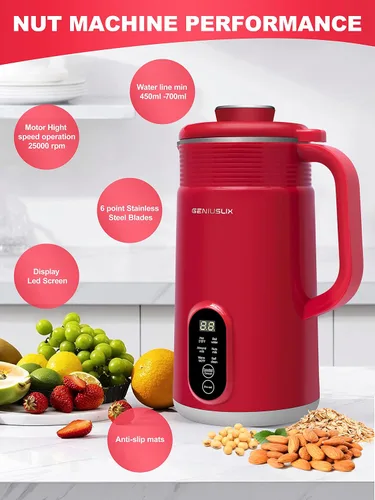 Miniatura 2 de Máquina para hacer leche de nuez para leche casera, a base de plantas con limpieza automática y control de temperatura, máquina de leche de soja