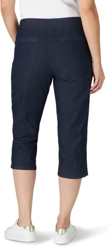 Miniatura 3 de Pantalones capri para mujer, elegantes, clásicos, de ajuste fácil, y cintura elástica.