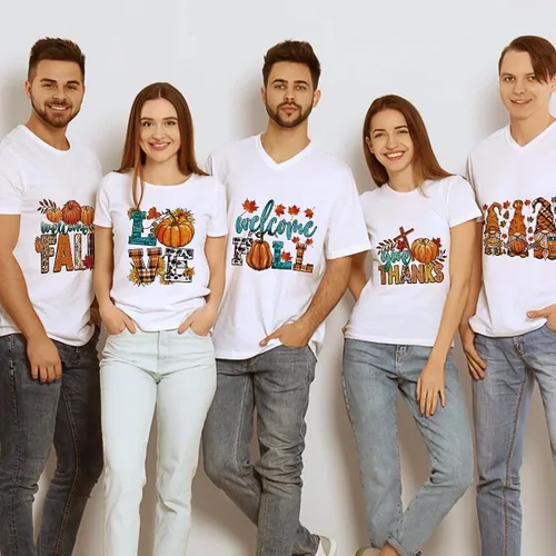 Miniatura 6 de Parches de planchado de otoño para ropa con diseño de calabaza, transferencias de planchado de otoño, hojas de arce, gnomo, pegatinas