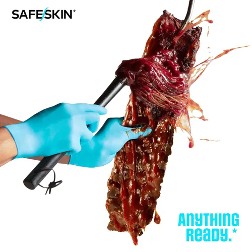 Miniatura 3 de SAFESKIN Guantes desechables de nitrilo, para trabajos medianos, sin polvo, para manipulación de alimentos, primeros auxilios, limpieza, jardinería