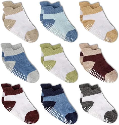 Miniatura 18 de Calcetines tobilleros antideslizantes Zaples para bebés con suelas antideslizantes para bebés, niños pequeños, niños y niñas