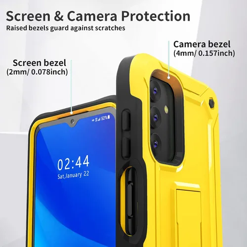 Miniatura 3 de URBANITE Funda para Samsung Galaxy A13 con soporte, protección a prueba de golpes de grado militar con protector de pantalla compatible con teléfono