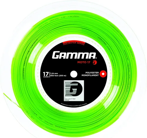 Miniatura 2 de GAMMA Cuerda de raqueta de tenis para moto, poliéster, forma heptagonal que ofrece el máximo mordedura de bola, giro, potencia y control