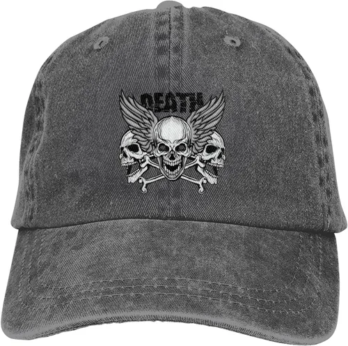 Miniatura 9 de Cowboy Hat Trendy Hats for Man and Women Djustable Four Season Outdoor Baseball Cap of Hell Skull with Angel Deep Heather