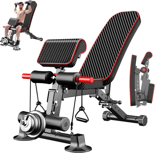 Banco de pesas ajustable - Bancos de entrenamiento utilitarios para ejercicio, diseño de instalación gratuita para equipo portátil de entrenamiento