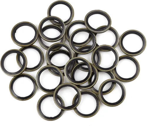 Miniatura 4 de X AUTOHAUX 25pcs M16 Tono Bronce Motor de Coche Drenaje de Aceite Triturado Plano Juntas de Arandela