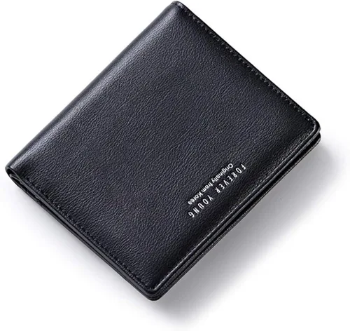 AnnabelZ Billetera pequeña de cuero plegable para mujer, mini monedero corto