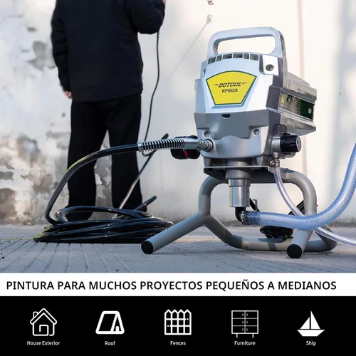 Miniatura 2 de DOTOOL - Pulverizador de pintura sin aire, pistola de pulverización de alta eficiencia de 3300 PSI, sin dilución, con barra de extensión y otros