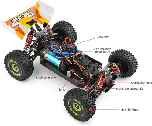 Miniatura 5 de GoolRC WLtoys 144010 - Autos RC sin escobillas para adultos, auto de control remoto a escala 1:14, carreras de alta velocidad, auto de deriva RC