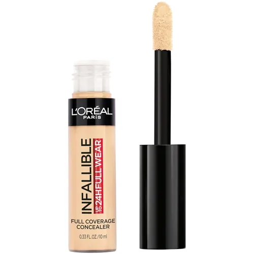Miniatura 28 de L'Oreal Paris Makeup Infalible Full Wear Corrector mate impermeable, cobertura completa, tono de piel medio (Honey), 0.33 fl oz 415 MIEL
