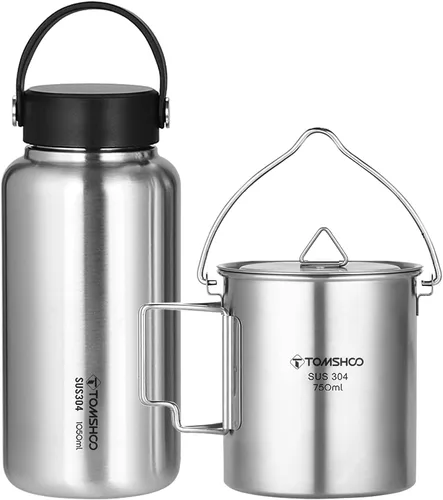 Miniatura 9 de HUIOP Botella de agua deportiva a prueba de fugas de acero inoxidable de 35.5 fl oz para fitness, correr, yoga, senderismo